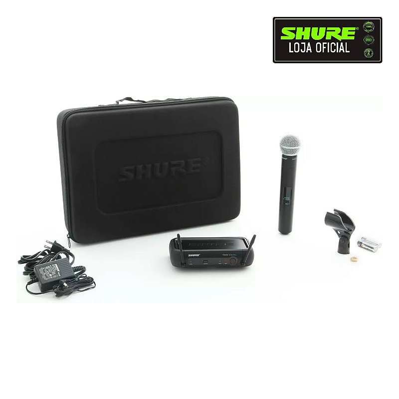 Microfone Shure SM58 Sem Fio Frequência X8 PGXD24/SM58