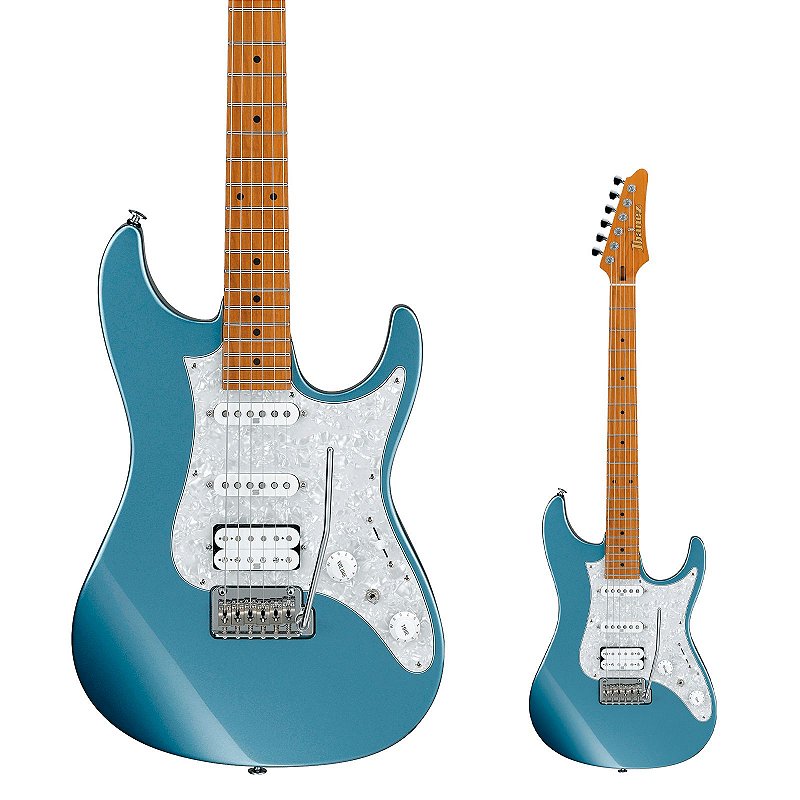 Guitarra Super Strato Japonesa Ibanez AZ2204 Ice Blue Metallic com