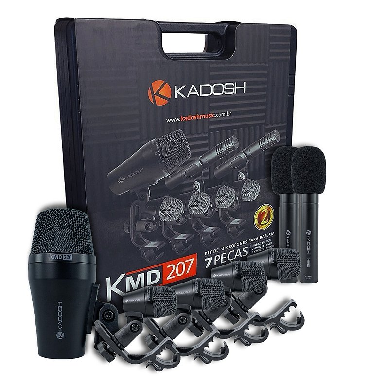 ディアブロMaikoSP Kit de Microfones para Bateria Kadosh KMD 207 7 Peças com Case