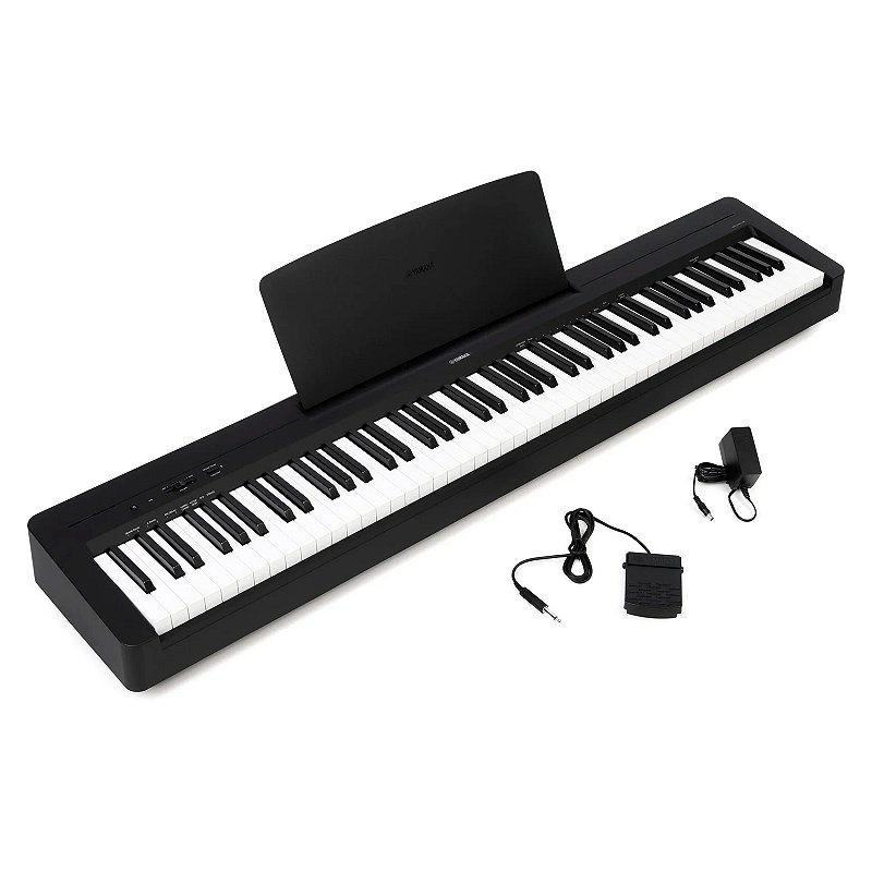 Explore o Piano Digital Portátil Yamaha P-145B de 88 Teclas em