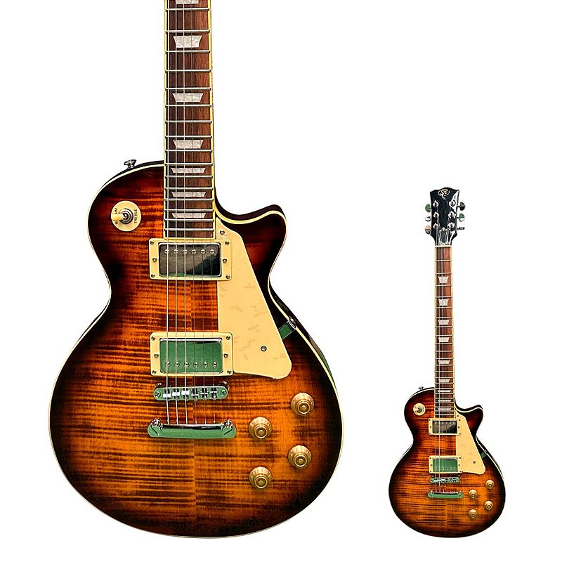 Guitarra Les Paul Flamed Maple SX EF3D DS Desert Sunburst