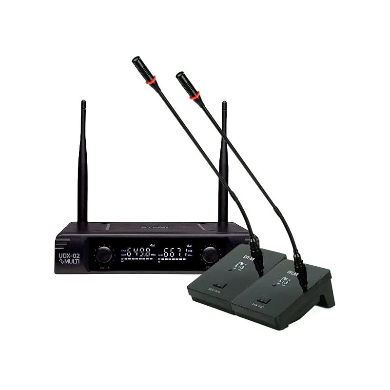 Microfone Sem Fio Gooseneck Dylan UDX-33GS | 60 Canais UHF