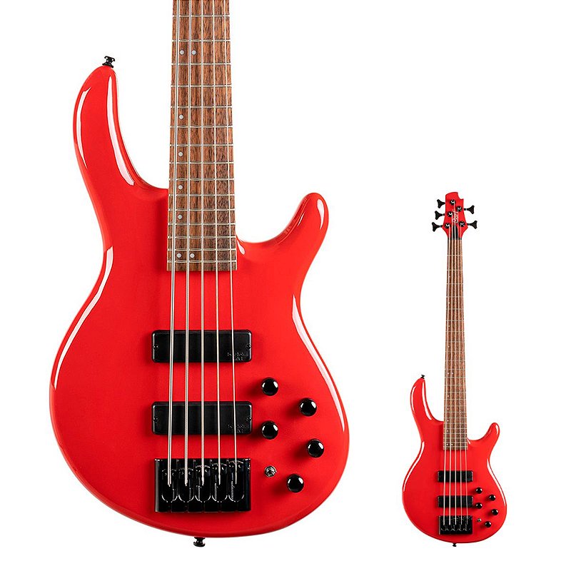 Baixo 5 cordas Cort C5 Deluxe CRD: Qualidade Premium - AudioDriver