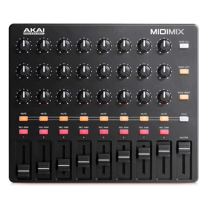 AKAI MPC Live MIDIコントローラー AKAI MIDImix: Controlador USB-MIDI Compacto com 8 Faders e 24