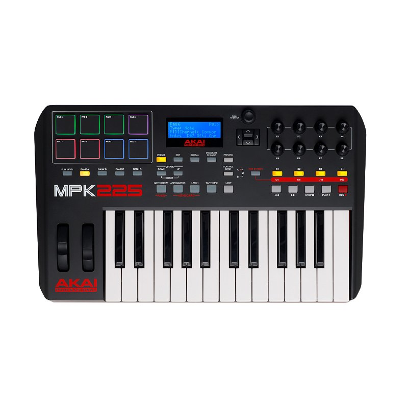AKAI MPK225: Controle MIDI Compacto e Poderoso com 25 Teclas Semi