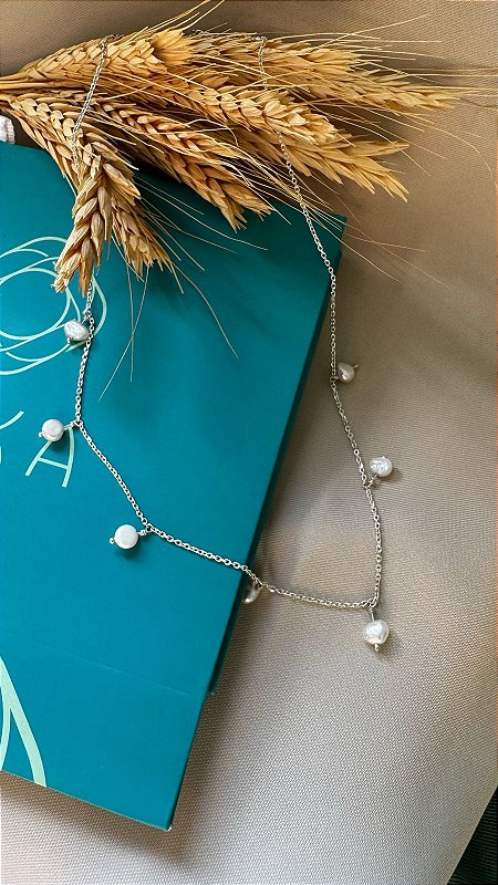 CHOKER MARI - Chocker de Mini Perolas Barroca