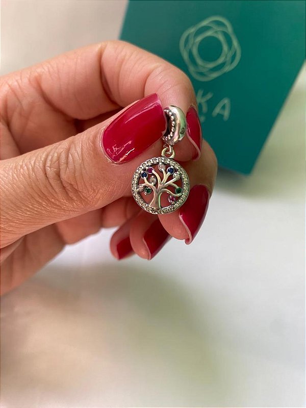 Berloque Arvore da Vida colorida