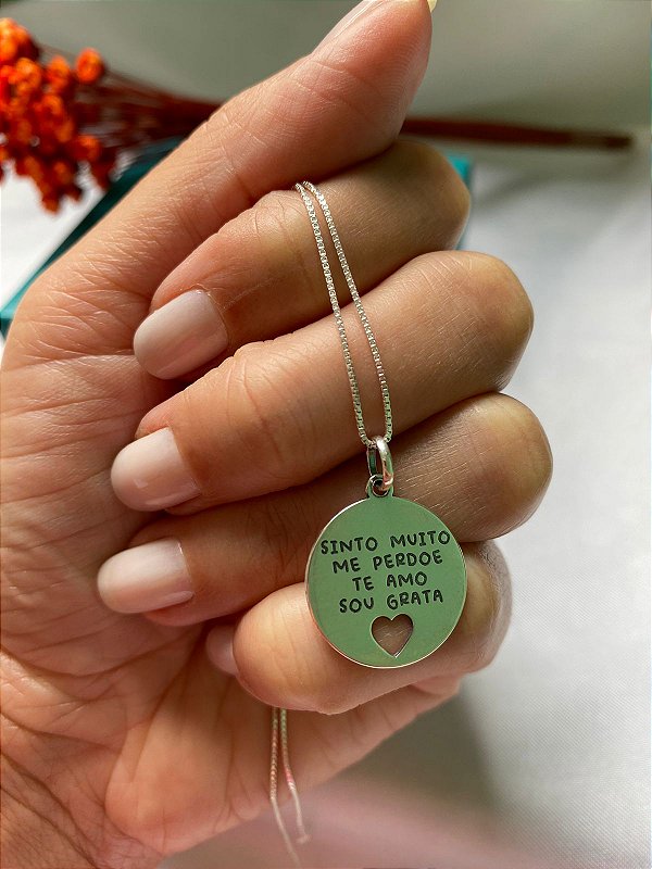 Pingente Medalha Hooponopono