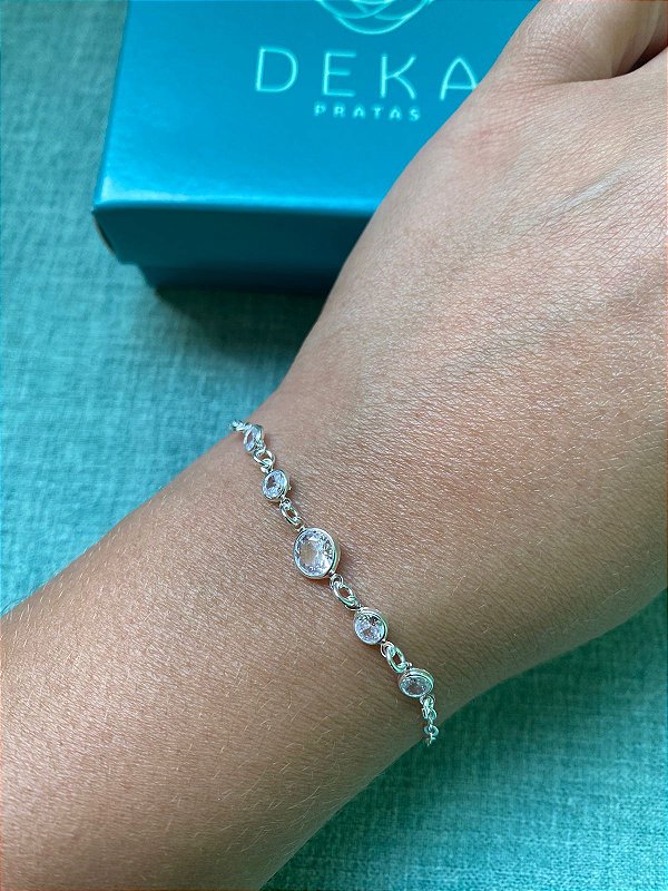 Pulseira Zirconias Redondas