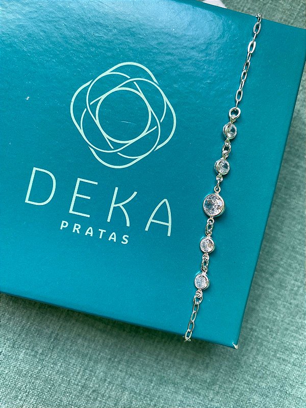 Pulseira Zirconias Redondas