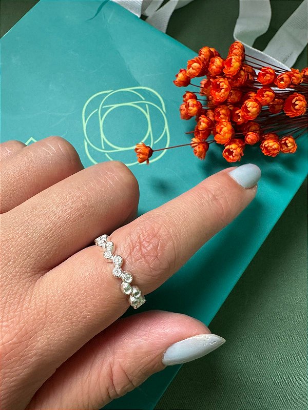 Anel ZigZag Cristal