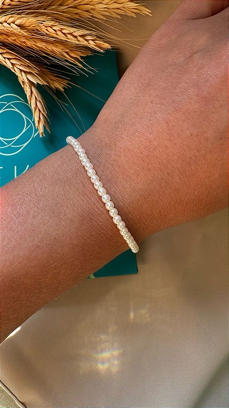 PULSEIRA NALVA - Pulseira Mini Perola classica