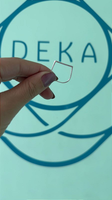 Anel Geométrico Quadrado Minimalista Prata