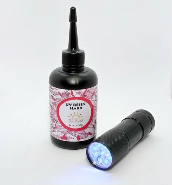 Resina UV Epoxi Hard com Lanterna UV - Sem Odor, Cura Rápida - Ateliê  SunCristal
