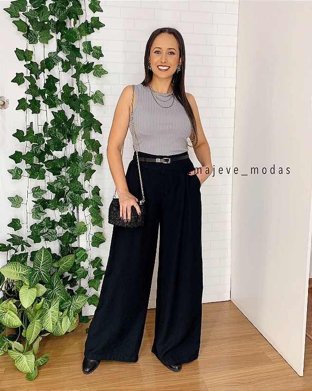 Calça Pantalona Grace Preta
