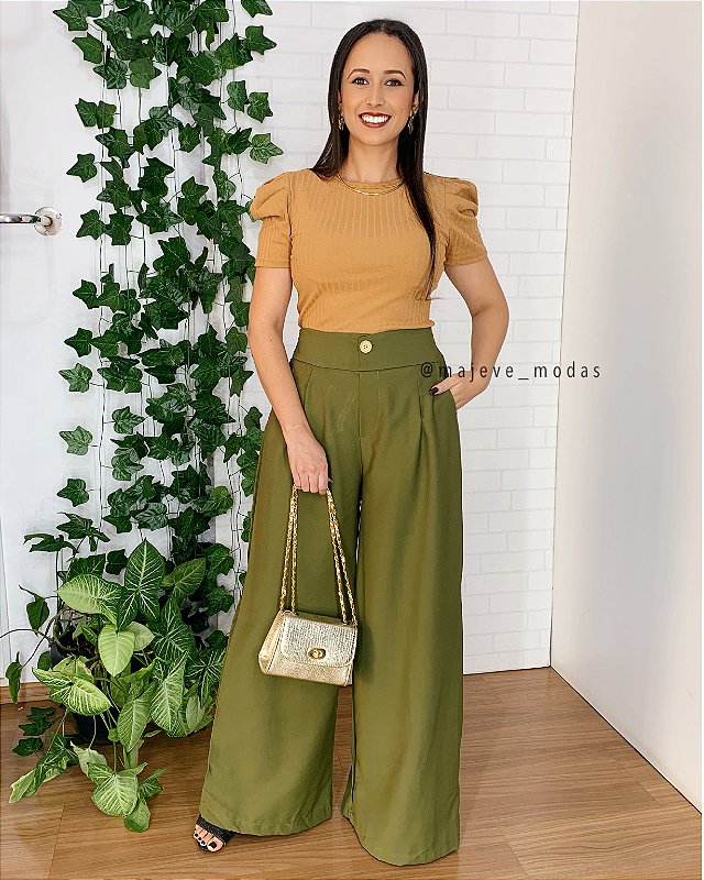 Calça Pantalona Grace Verde