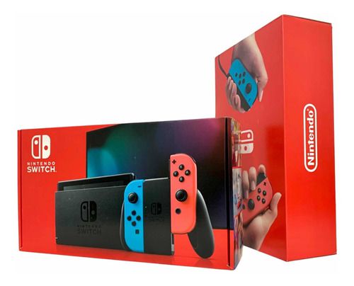 New Nintendo Switch Azul e Vermelho Neon