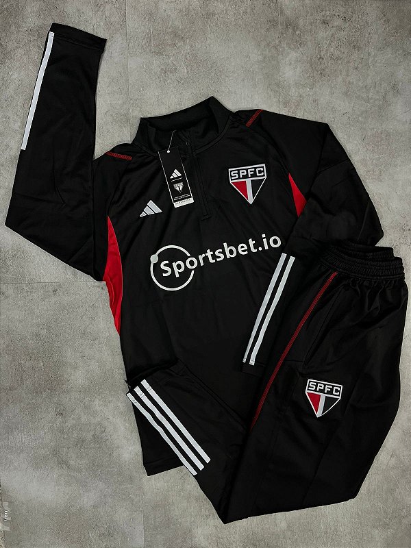 Conjunto de treino São Paulo Preto 24/25 DA FANATICOS Os