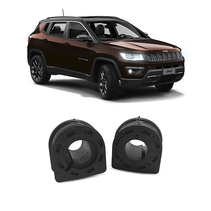 Par Kit Bucha Borracha Barra Estabilizadora Dianteira Jeep Compass ...