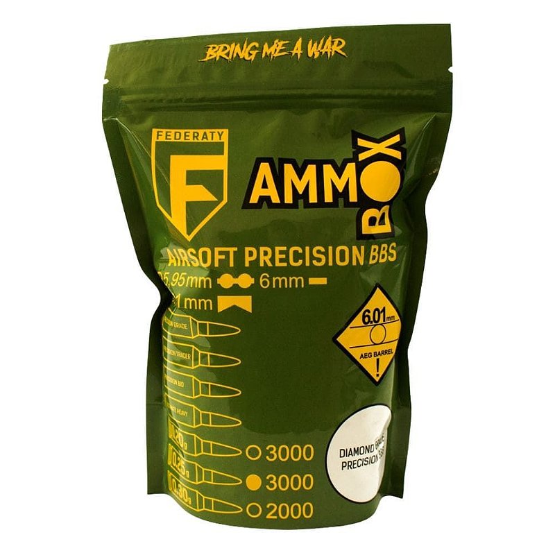 Bbs Bolinha Munição Airsoft 0,25g BBS Ammo Box Federaty LFAS