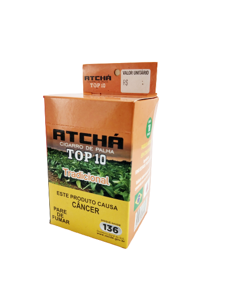 CIGARRO DE PALHA ATCHA TRADICIONAL COM 10 UN - PG Tabacaria