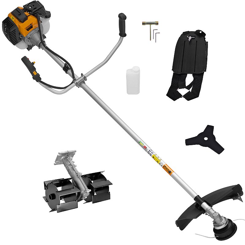Roçadeira Lateral a Gasolina Zmax Zr52x 52cc 2,1hp 2t com Enxada