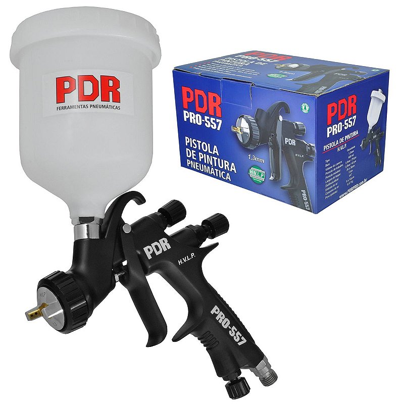 PDRN セット Pistola de Pintura Hvlp Pdr Pro-557 Bico 1,3mm 600ml Pt7
