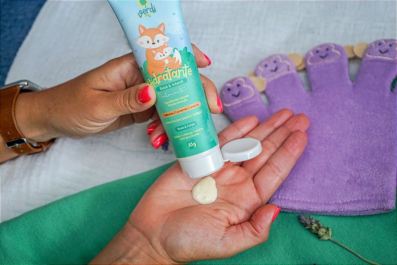 Hidratante para Bebê Natural Relaxante com Calêndula, Camomila e Óleo Essencial de Lavanda - Verdi Natural