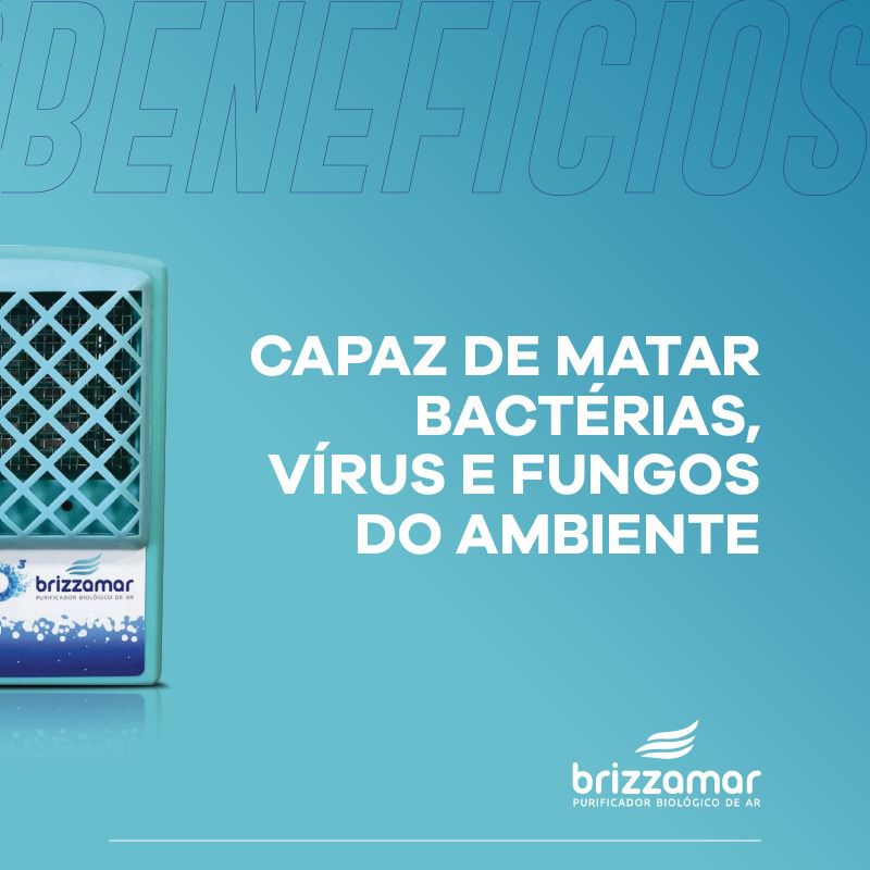 Purificador de Ar Biológico Ionizador e Ozonizador - Brizzamar