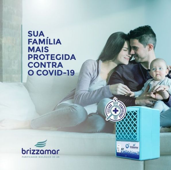Purificador de Ar Biológico Ionizador e Ozonizador - Brizzamar