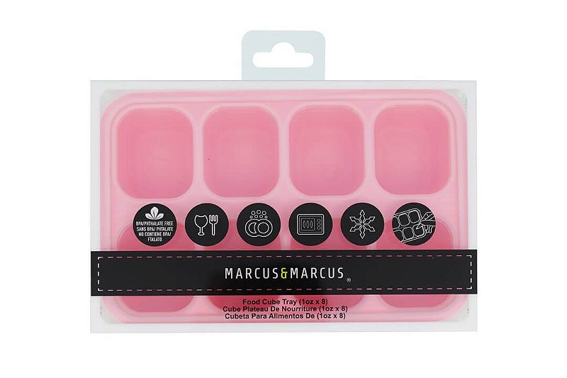 Porta Papinha de Silicone com Tampa 8 Cubos (30ml) Porquinha - Marcus & Marcus