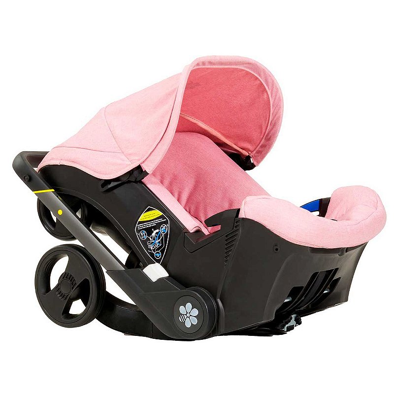 Carrinho de Bebê e Cadeira para Carro 3 em 1 Rosa - Embee