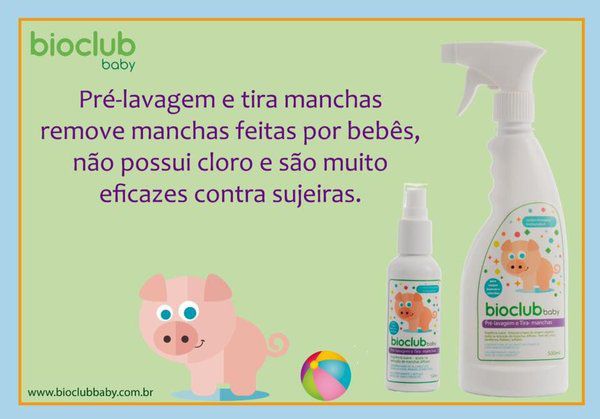 Spray Pré Lavagem e Tira Manchas 500ml - Bioclub Baby