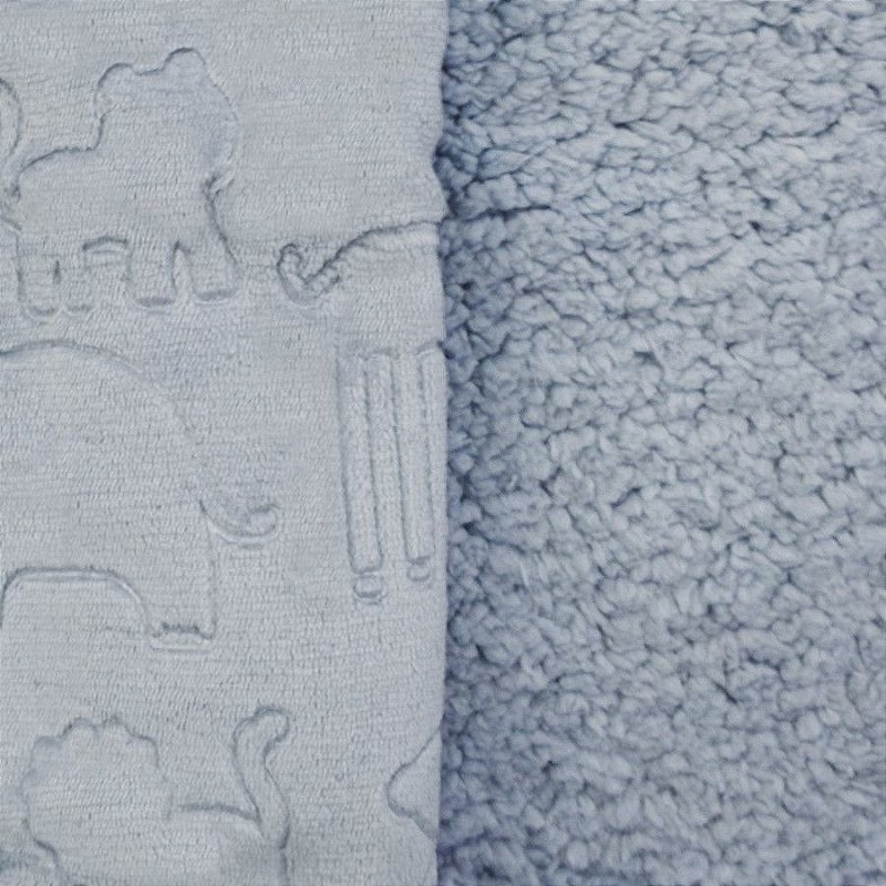 Cobertor Bebê Plush com Sherpa Ferrete 0,90 x 1,10 Azul
