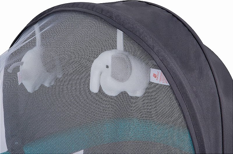 Berço Bebê Infantil Techno Automático c/ Bluetooth Grafite/Verde - Mastela
