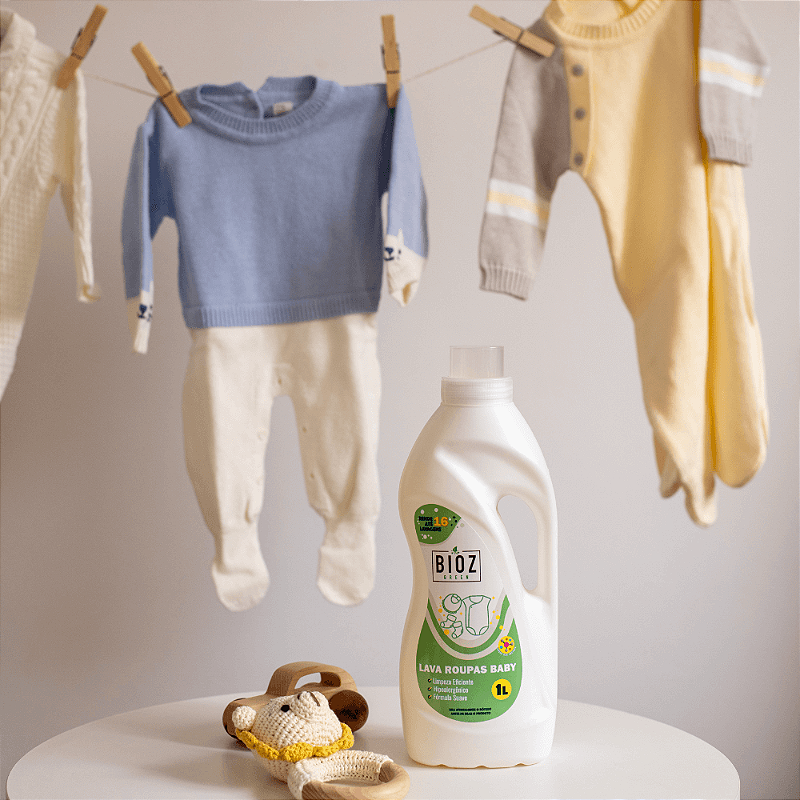 Lava Roupas de Bebê Natural 1L - Bioz Green