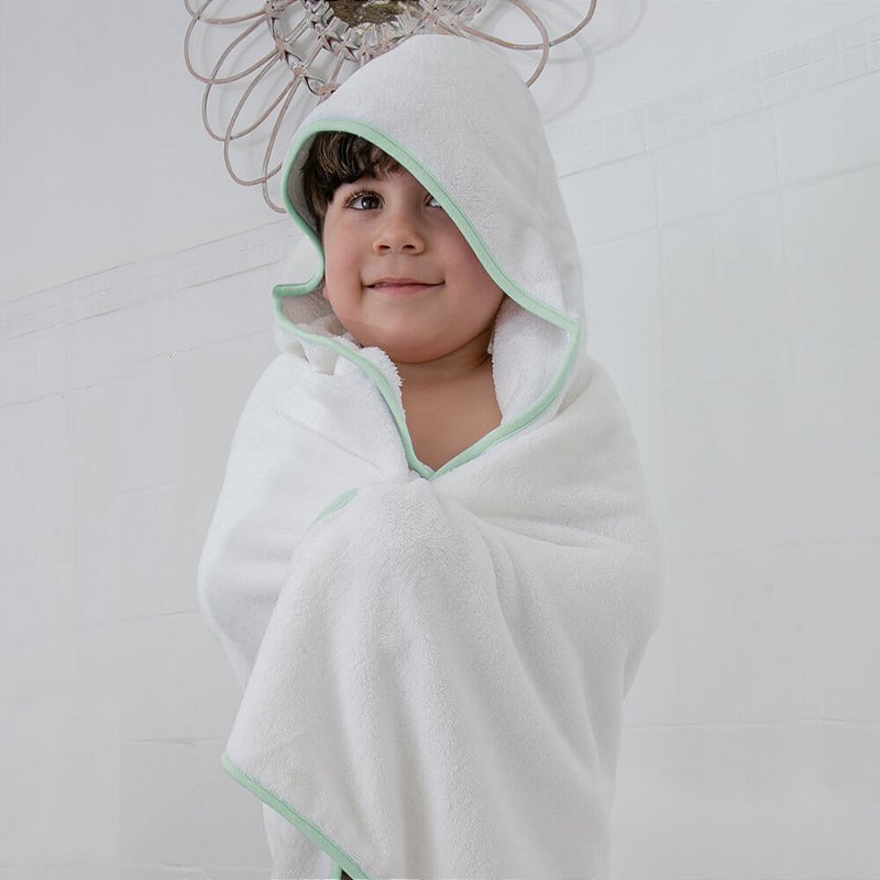 Toalha de Banho com Capuz Comfort Power Sec Verde - Laço Bebê