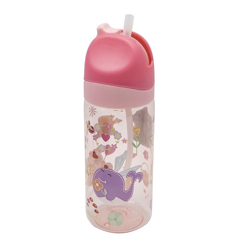 Garrafa Infantil em Tritan Antigermes 400ml Fadas Rosa - Marcus & Marcus