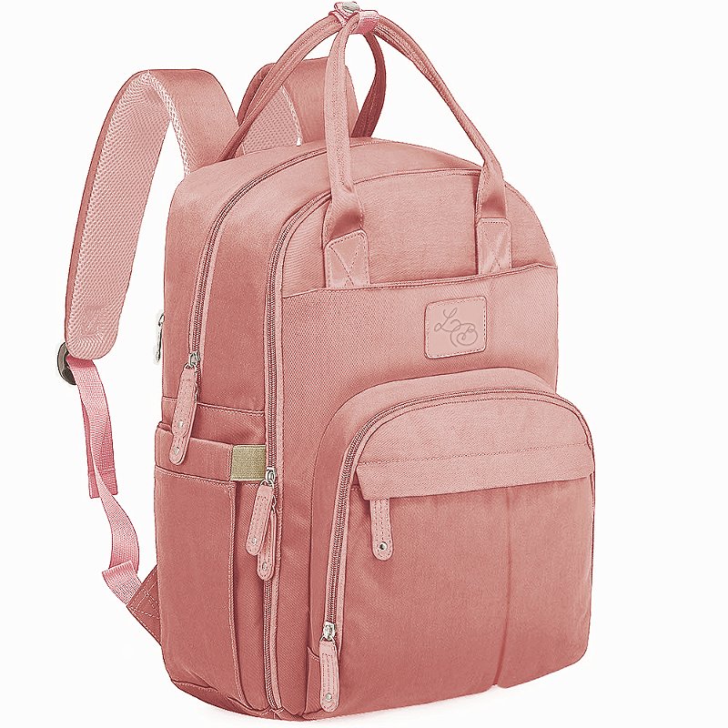 Bolsa Mochila Maternidade Alice Rosa - Laço Bebê