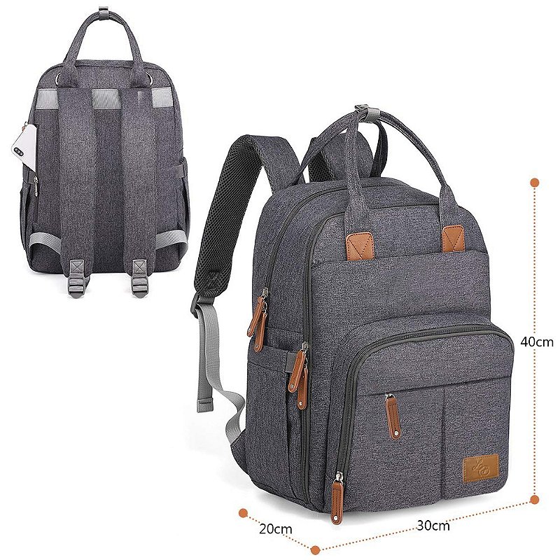 Bolsa Mochila Maternidade Alice Rosa - Laço Bebê