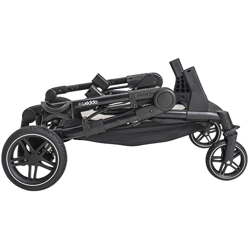 Carrinho de Bebê Para 2 Crianças + 2 Bebê Conforto Pair Melange Cinza - Kiddo