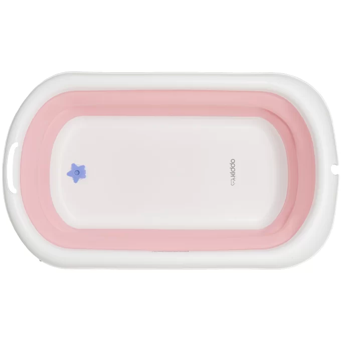 Banheira Dobrável Flex + Suporte de Elevação Rosa - Kiddo