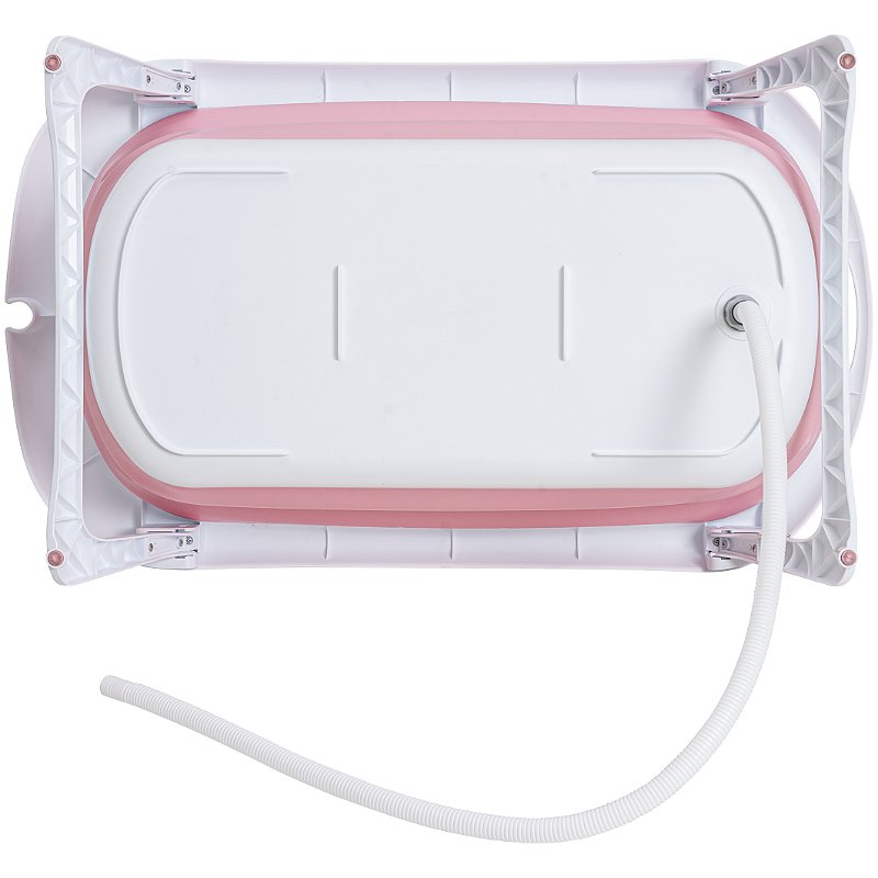 Banheira Dobrável Flex + Suporte de Elevação Rosa - Kiddo