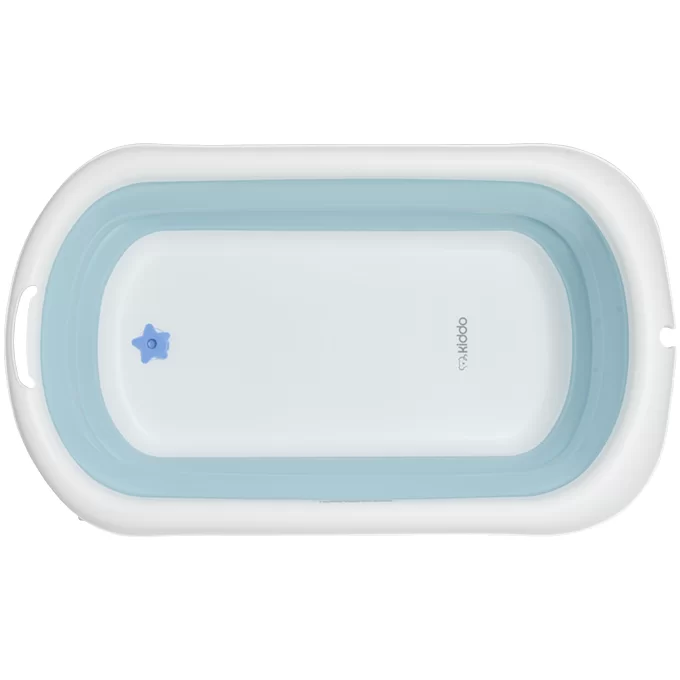 Banheira Dobrável Flex + Suporte de Elevação Azul - Kiddo