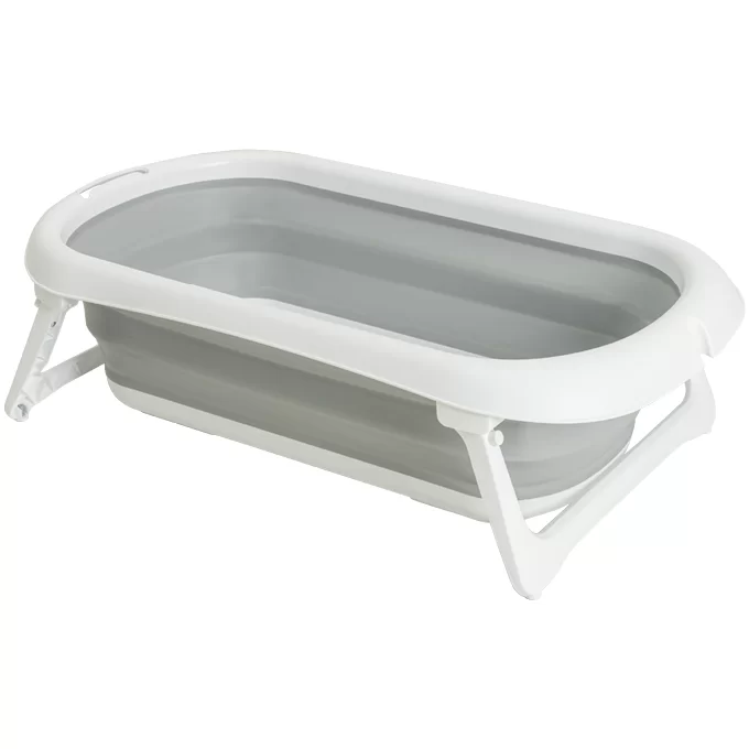 Banheira Dobrável Flex + Suporte de Elevação Cinza - Kiddo