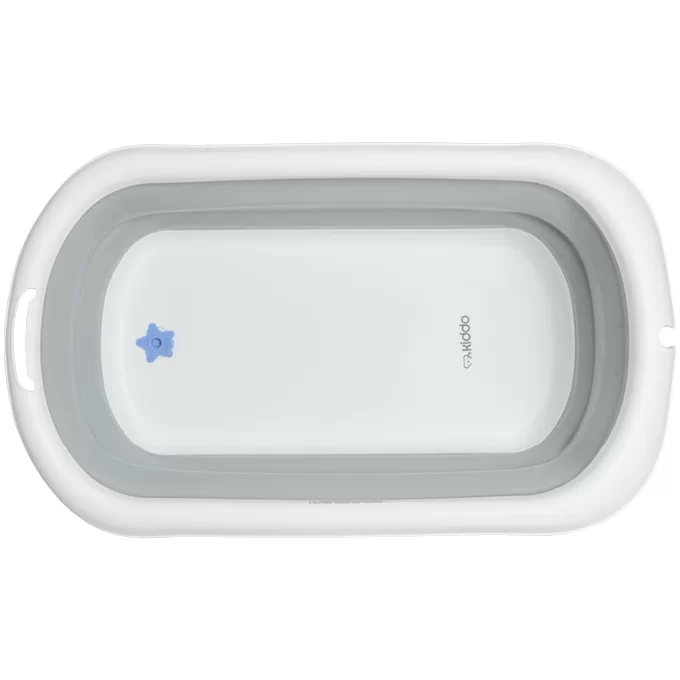 Banheira Dobrável Flex + Suporte de Elevação Cinza - Kiddo