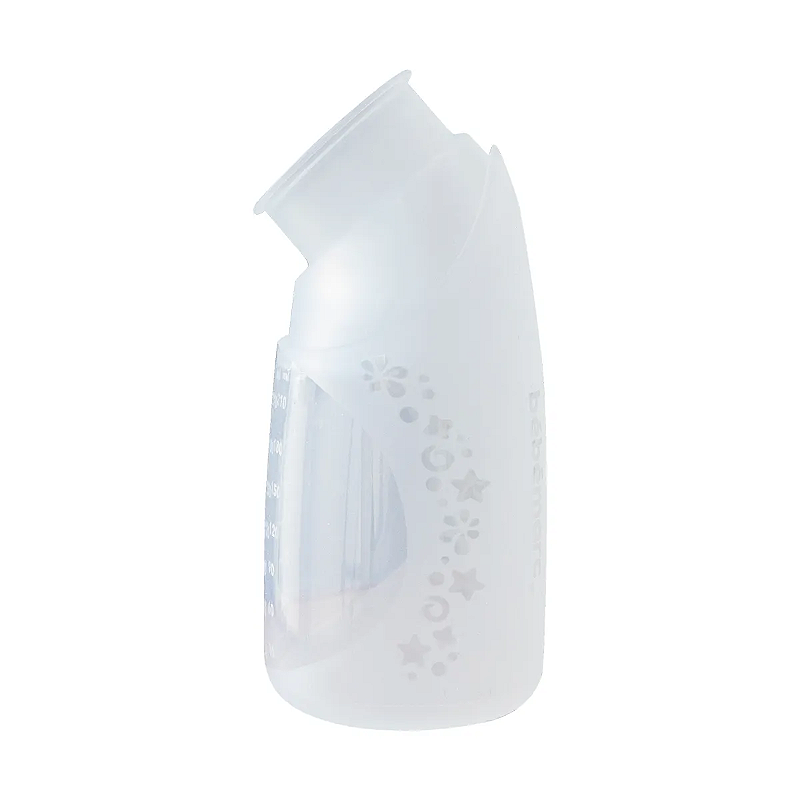 Mamadeira Angulada Em Silicone Creme 240ml - Bébémarc By Marcus & Marcus