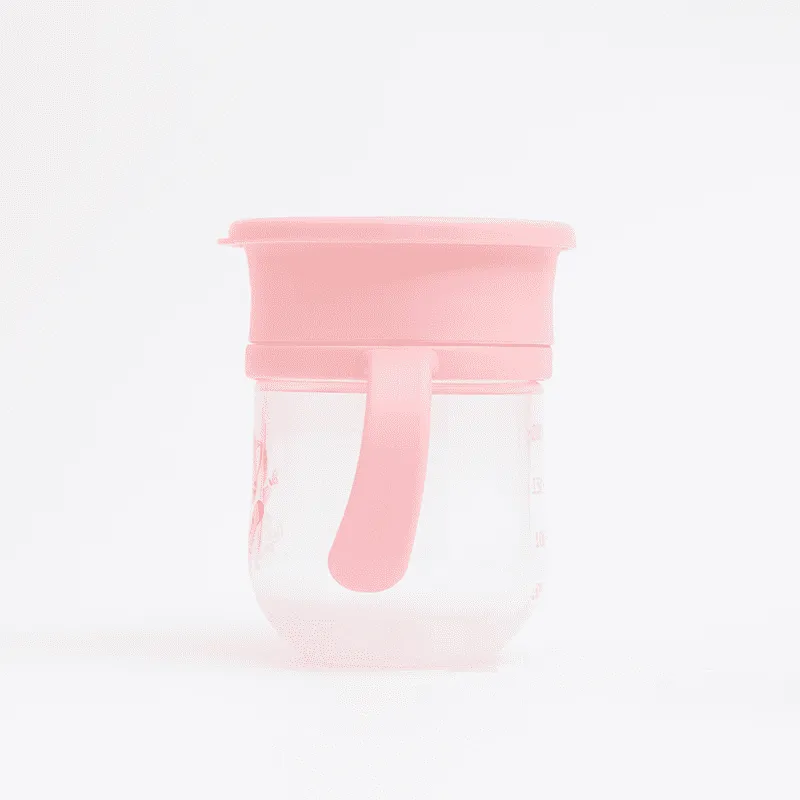 Copo de Treinamento 360 com Alça e Tampa 200ml Lia Rosa - Petit Piá