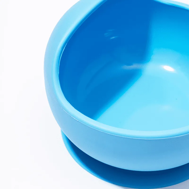 Bowl Infantil de Silicone com Ventosa Azul - Petit Piá