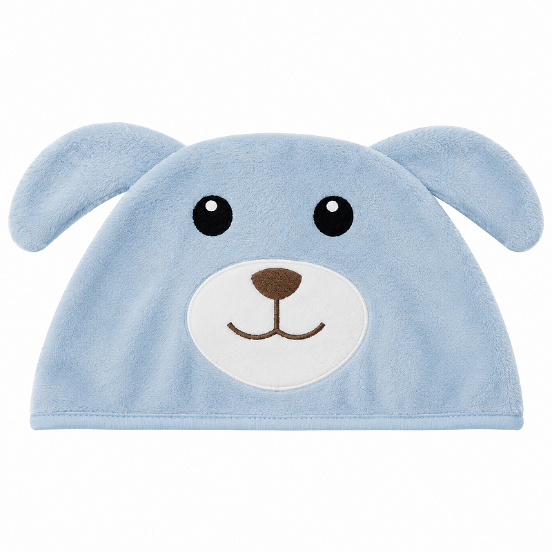Toalha de Banho com Capuz Comfort Power Sec Cachorro Azul - Laço Bebê